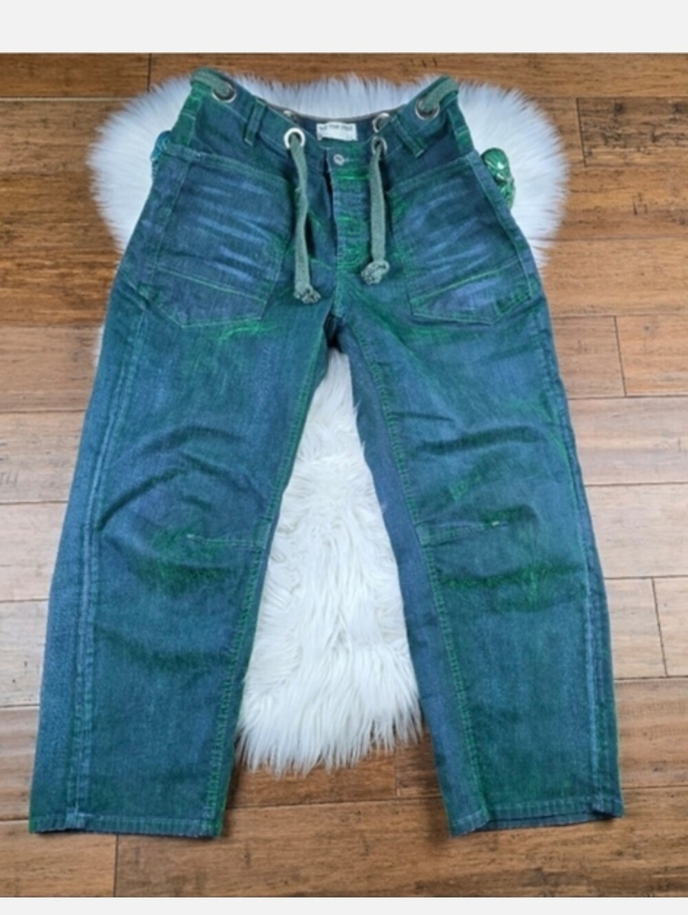 Free People We The Free Moxie Flocked Barrel Low Slung Jeans 26 - Picture 5 of 16